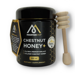 MOUNTAINDROP - 25 grammes de Shilajit mélangés à 325 grammes de miel de châtaigne cru
